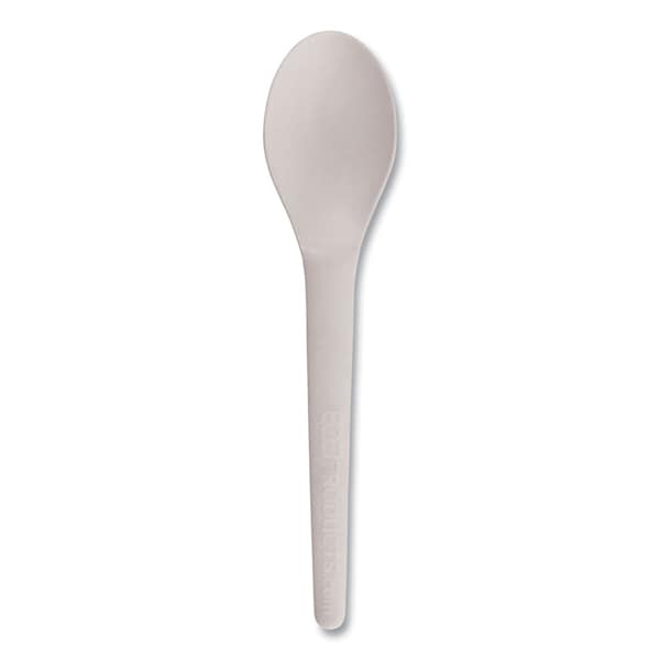 Eco-Products Plantware Compostable Cutlery, Spoon, 6", Pearl White, PK1000 EP-S013 - main